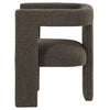 Hellen Accent Side Chair Fully Upholstered Chocolate Brown Boucle Fabric By Casagear Home BM318984