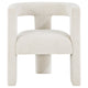 Hellen Accent Side Chair Fully Upholstered in Soft White Boucle Fabric By Casagear Home BM318985