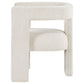 Hellen Accent Side Chair Fully Upholstered in Soft White Boucle Fabric By Casagear Home BM318985