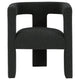 Hellen Accent Side Chair Fully Upholstered in Black Boucle Foam Cushion By Casagear Home BM318986