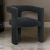 Hellen Accent Side Chair Fully Upholstered in Black Boucle Foam Cushion By Casagear Home BM318986