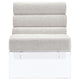 Reta Armless Accent Chair Modern Ivory Boucle Channel Tuft Clear Acrylic By Casagear Home BM318992
