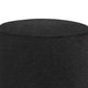 Zia 19 Inch Ottoman Black Faux Sheepskin Upholstery Round Platform Base By Casagear Home BM318998