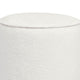 Zia 19 Inch Ottoman White Faux Sheepskin Upholstery Round Platform Base By Casagear Home BM319000