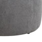 Soi 30 Inch Storage Ottoman table Black Round Top Lift Gray Chenille By Casagear Home BM319001