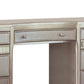 Deco Vanity Desk Dresser 9 Mirrored Drawers Turned Feet Bling Silver By Casagear Home BM319003