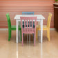 Reyi 5pc Kids Childrens Dining Table and 4 Chair Set Colorful Wood By Casagear Home BM319004