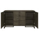 Cora 63 Inch Sideboard Server Cabinet 3 Drawers Shelves Dark Gray By Casagear Home BM319005