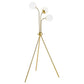 Jyan Accent Floor Lamp 3 Classic Globe Lights Tripod Gold Metal Base By Casagear Home BM319009