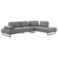 2 Piece L Shaped Sectional Sofa Adjustable Design Back Sled Metal Frame By Casagear Home BM319011