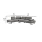 2 Piece L Shaped Sectional Sofa Adjustable Design Back Sled Metal Frame By Casagear Home BM319011