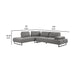 2 Piece L Shaped Sectional Sofa Adjustable Design Back Sled Metal Frame By Casagear Home BM319011