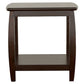 3 Piece Coffee and End Table Set Open Shelves Espresso Brown Solid Wood By Casagear Home BM319017