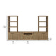 TV Entertainment Console with 2 Media Tower 4 Cabinets Natural Brown Wood By Casagear Home BM319019