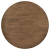 Ellie Dining Table, 47 Inch Round Top, Interlocking Legs, Walnut Brown Wood By Casagear Home
