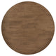 Ellie Dining Table, 47 Inch Round Top, Interlocking Legs, Walnut Brown Wood By Casagear Home
