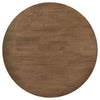 Ellie Dining Table 47 Inch Round Top Interlocking Legs Walnut Brown Wood By Casagear Home BM319027