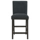 Alora Counter Height Dining Chair Set of 2 Black Boucle Charcoal Gray By Casagear Home BM319038