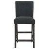 Alora Counter Height Dining Chair Set of 2 Black Boucle Charcoal Gray By Casagear Home BM319038