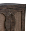 Aose 69 Inch Sideboard Buffet Console 4 Doors Carved Brown Solid Wood By Casagear Home BM319039