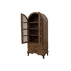 Lete 34x74 Bookcase China Cabinet Storage Drawers Glass Doors Brown Wood By Casagear Home BM319045
