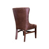 Abi Side Dining Chair Tufted Back Nailhead Trim Brown Faux Leather Wood By Casagear Home BM319046