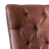 Abi Side Dining Chair Tufted Back Nailhead Trim Brown Faux Leather Wood By Casagear Home BM319046