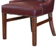 Abi Side Dining Chair Tufted Back Nailhead Trim Brown Faux Leather Wood By Casagear Home BM319046