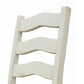 Ziay Side Dining Chair Set of 2 Ladder Back Turned Legs Ivory Upholstery By Casagear Home BM319052