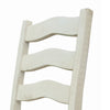 Ziay Side Dining Chair Set of 2 Ladder Back Turned Legs Ivory Upholstery By Casagear Home BM319052