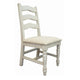 Ziay Side Dining Chair Set of 2 Ladder Back Turned Legs Ivory Upholstery By Casagear Home BM319052