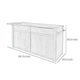 Nesa 60 Inch Counter Height Kitchen Island 2 Drawers 4 Door Shelf Brown By Casagear Home BM319058