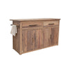 Nesa 60 Inch Counter Height Kitchen Island 2 Drawers 4 Door Shelf Brown By Casagear Home BM319058