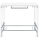 Nora Bar Height Table with Wine Storage Acrylic Legs White 47 Inch By Casagear Home BM319071