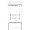 Nora Bar Height Table with Wine Storage Acrylic Legs White 47 Inch By Casagear Home BM319071