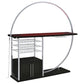 Riya Home Bar Table LED Light Cabinets Wine Storage Black Chrome Metal By Casagear Home BM319073