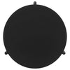 Kiya Coffee Table 39 Inch Round Top Black Solid Wood Frame Panel Legs By Casagear Home BM319075