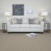 Siya Sofa, Gray Fabric, 82 Inch with Track Arms, 4 Accent Throw Pillows By Casagear Home