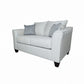 Siya Loveseat Gray Fabric Track Style Arms 2 Accent Pillows 60 Inch By Casagear Home BM319077