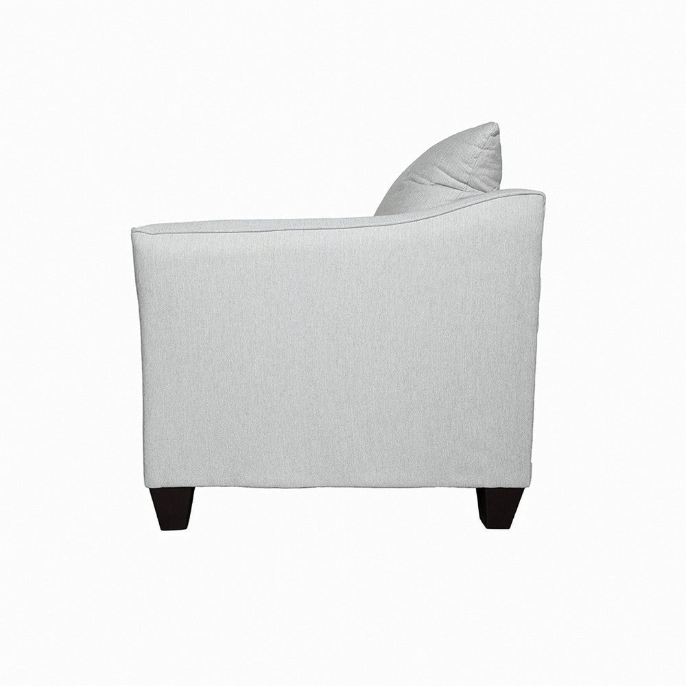 Siya Accent Chair Gray Fabric Track Arms Accent Pillows Foam Cushions By Casagear Home BM319078