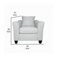 Siya Accent Chair Gray Fabric Track Arms Accent Pillows Foam Cushions By Casagear Home BM319078