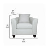 Siya Accent Chair Gray Fabric Track Arms Accent Pillows Foam Cushions By Casagear Home BM319078