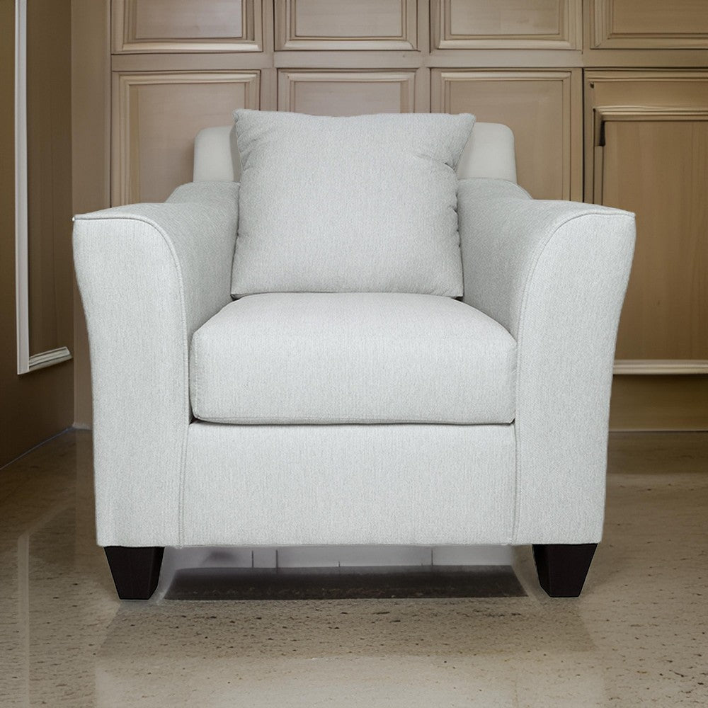 Siya Accent Chair Gray Fabric Track Arms Accent Pillows Foam Cushions By Casagear Home BM319078