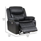 Susan Power Recliner Dark Gray Faux Leather USB Port Pillow Top Arms By Casagear Home BM319098