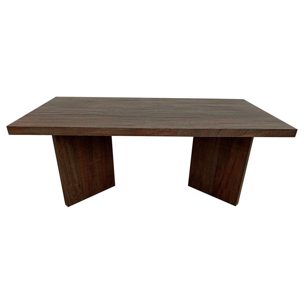 Anisa Coffee Table 50 Inch Rectangular Brown Solid Mango Wood Plank Style By Casagear Home BM319102