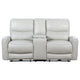 Lima Power Recliner Loveseat Ivory Faux Leather USB Port Foam 72 Inch By Casagear Home BM319105