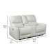 Lima Power Recliner Loveseat Ivory Faux Leather USB Port Foam 72 Inch By Casagear Home BM319105