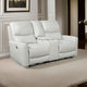 Lima Power Recliner Loveseat, Ivory Faux Leather, USB Port, Foam, 72 Inch By Casagear Home