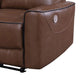 Lima Power Recliner Loveseat Brown Faux Leather USB Port Foam 72 Inch By Casagear Home BM319106