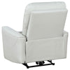 Lima Power Recliner Chair Ivory Faux Leather USB Port Foam Cushions By Casagear Home BM319107